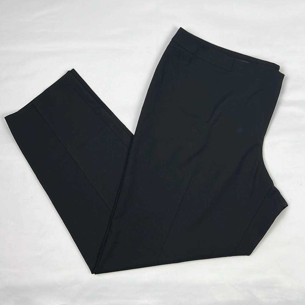 Lafayette 148 New York Womenâs 18 Black Wool Blend Straight Leg Dress Pant